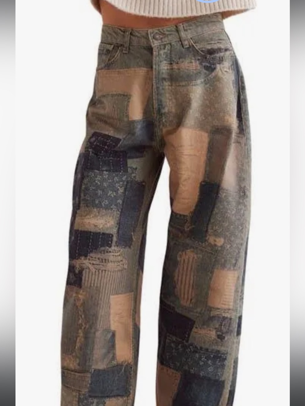 Free People High-Rise Patchwork Jeans NWT - Picture 5 of 5